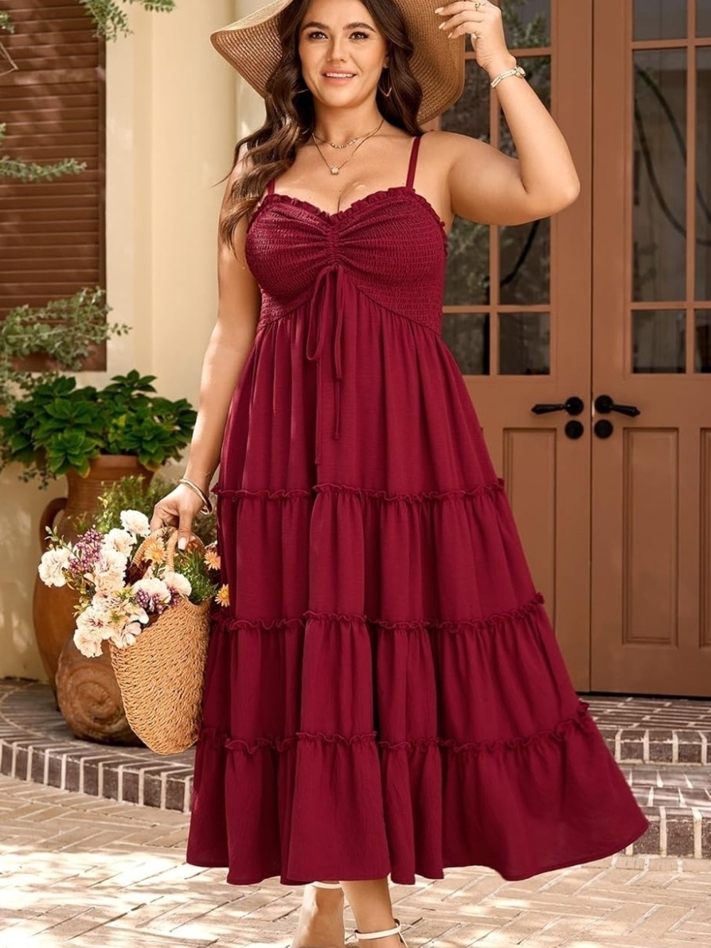 Women's Red Maxi Dress